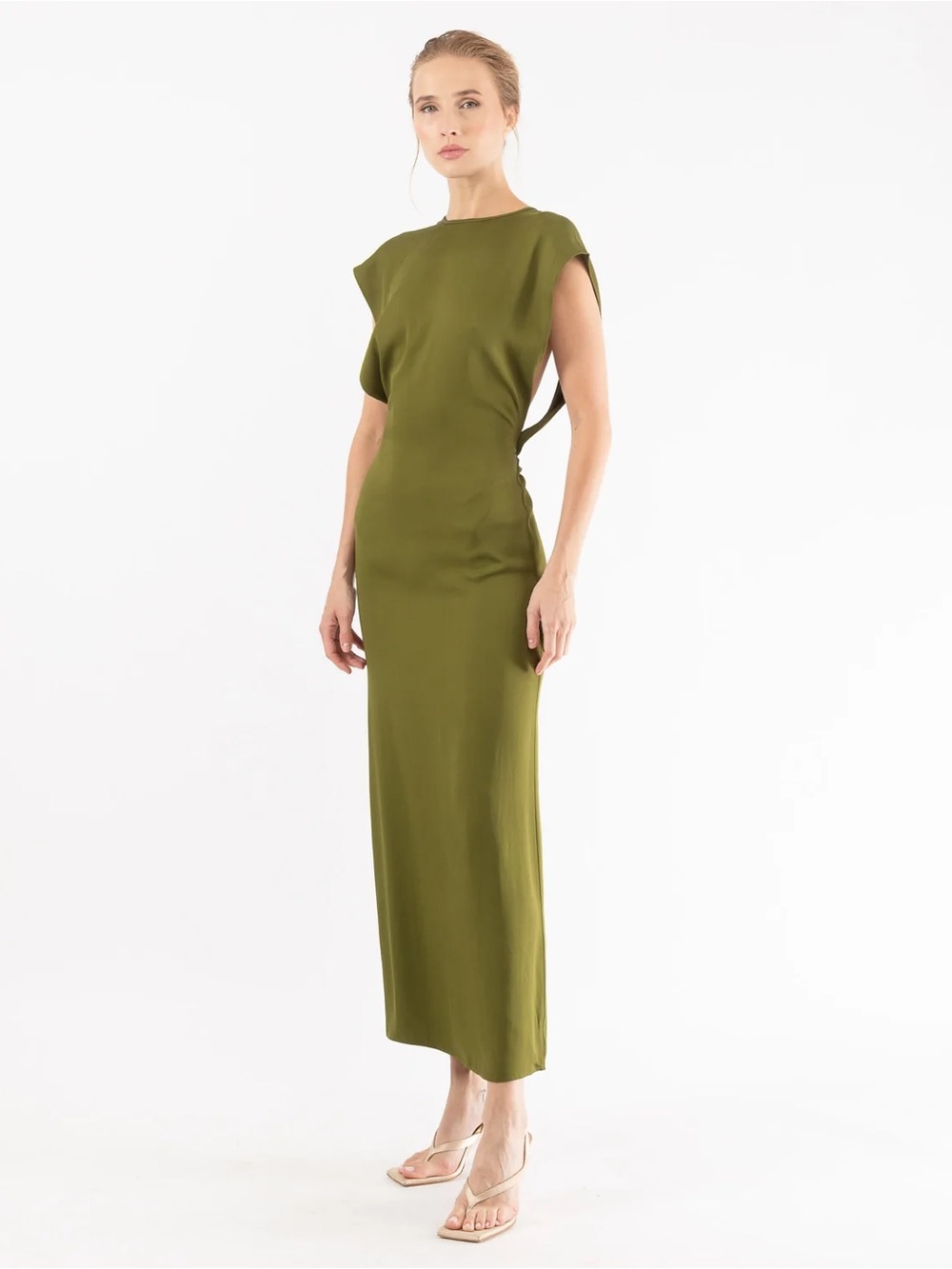 Christopher Esber Olive Green Maxi Dress
